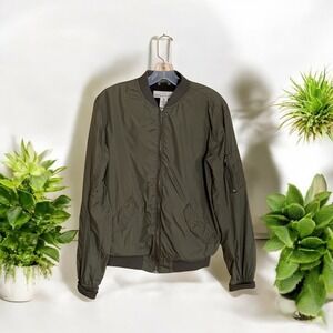 L.O.G.G. Bomber Jacket Lightweight Olive Green Full Zip Casual Outerwear S